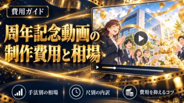 周年記念動画の制作費用と相場のイメージ