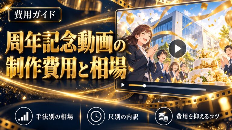 周年記念動画の制作費用と相場のイメージ