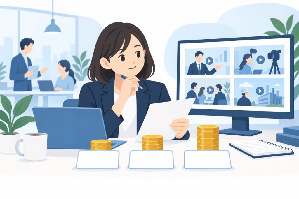 BtoB動画マーケティングの費用相場のイメージ