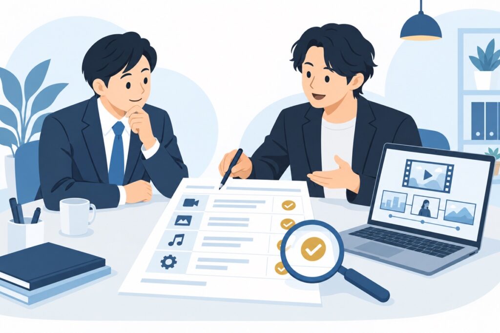 インフォグラフィック動画の制作会社の選び方のイメージ