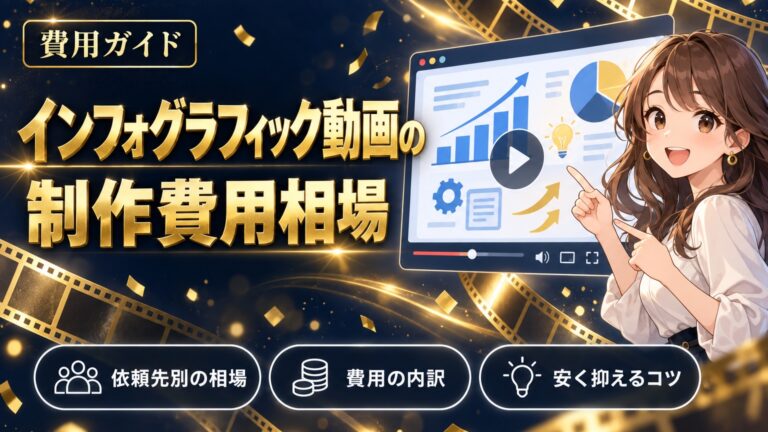 インフォグラフィック動画の制作費用相場のイメージ